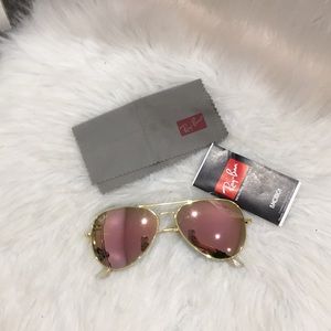Ray ban pink  mirrored sunglasses